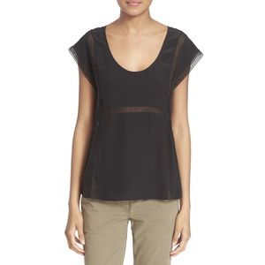 Theory Lace Silk Top